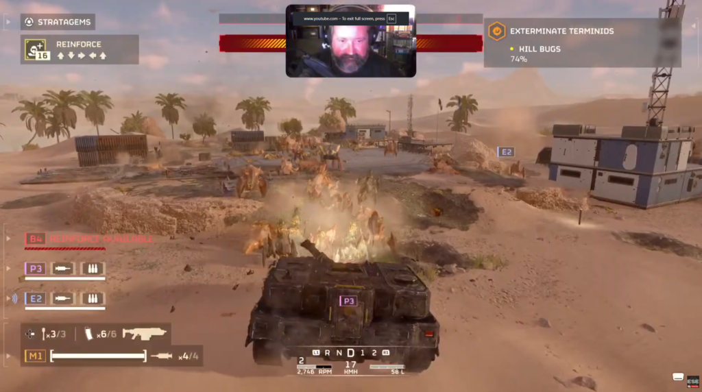 Helldivers 2 tank vs bugs